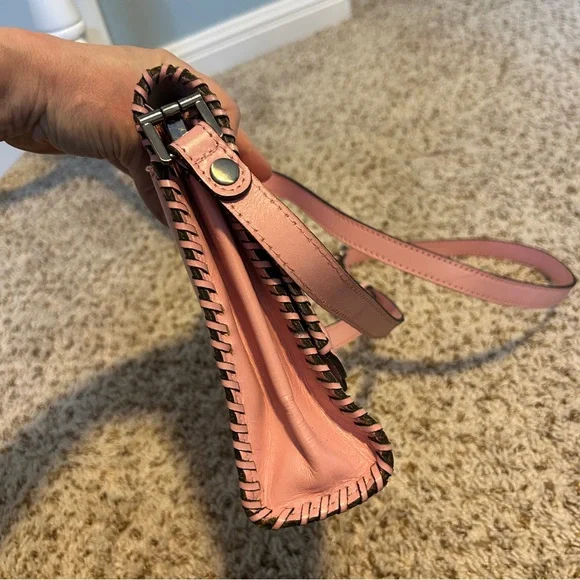 PATRICIA NASH Blush Pink Tooled Leather Crossbody Bag - Picture 11 of 16